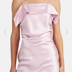 Helmet Lang pink liquid satin tunic top